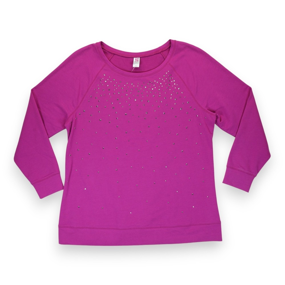 NWT Lane Bryant Sweatshirt Size 14/16 Purple Loose Fit Activewear LB Active